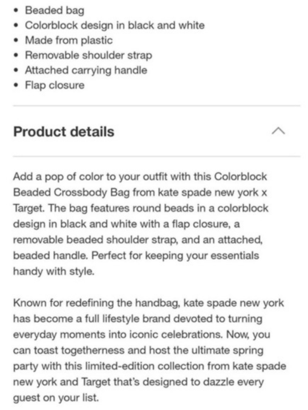 kate spade X Target, Colorblock Beaded Crossbody Bag - Picture 5 of 6